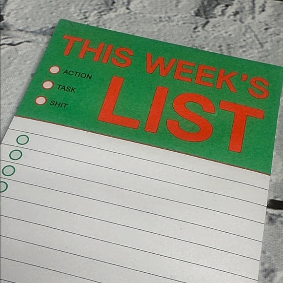Weekly List Notepad Shit’s About to Get Real Novelty Notepad NEW 50 sheets - Picture 3 of 7